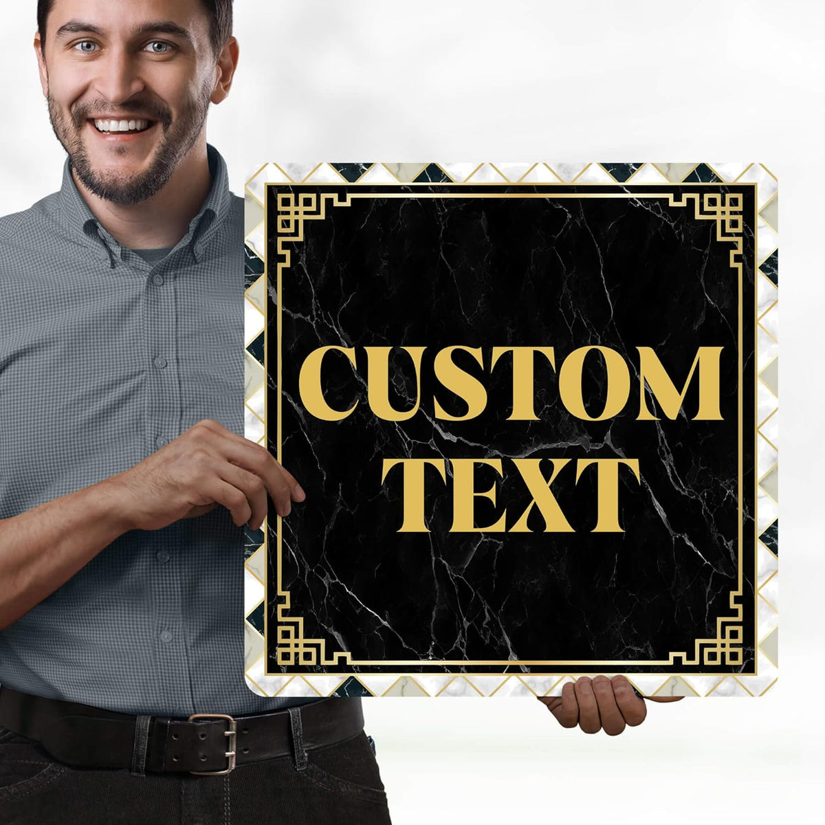 Custom Sign, Custom Street Sign, 11 Font Colors, 13 Font Styles, 4 Hole Options, 22 Sizes, 18x18