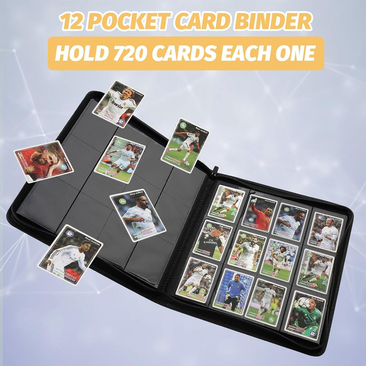 Trading Card Binder 12 Pocket, 720 Pockets Card Binders, Card Collection Binder, Card Album Folder