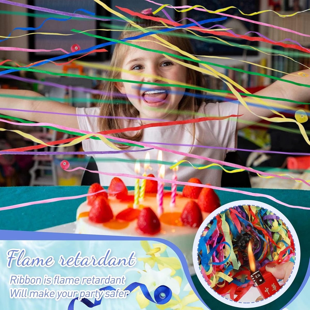 50Pack Colorful Streamer Poppers,Hand Throw Streamer Poppers,No Mess Confetti Poppers for