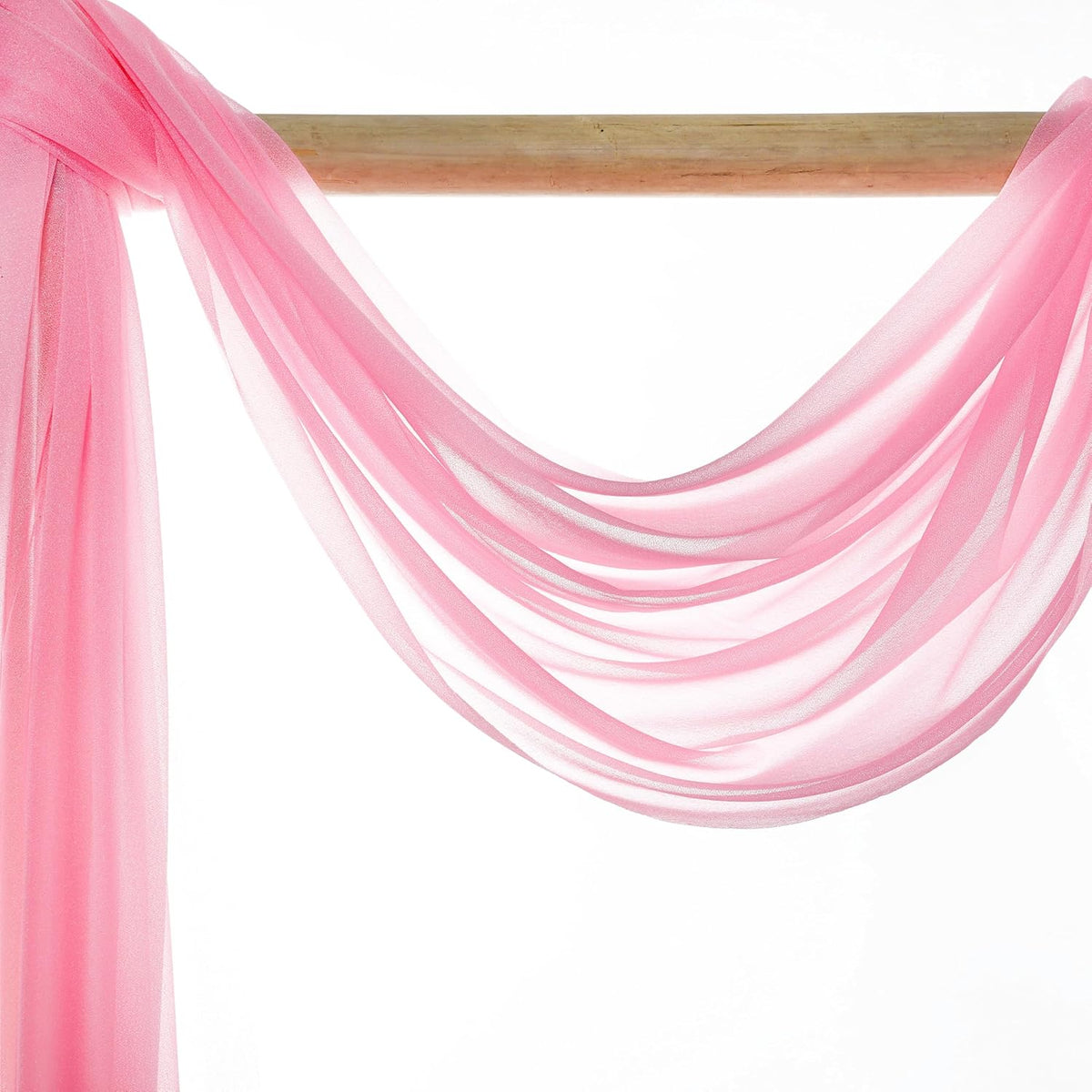 VDS Pack of 1 Panel (30 Inch X 100 Feet) Wedding Arch Draping Fabric Sheer Chiffon Fabric Drapery