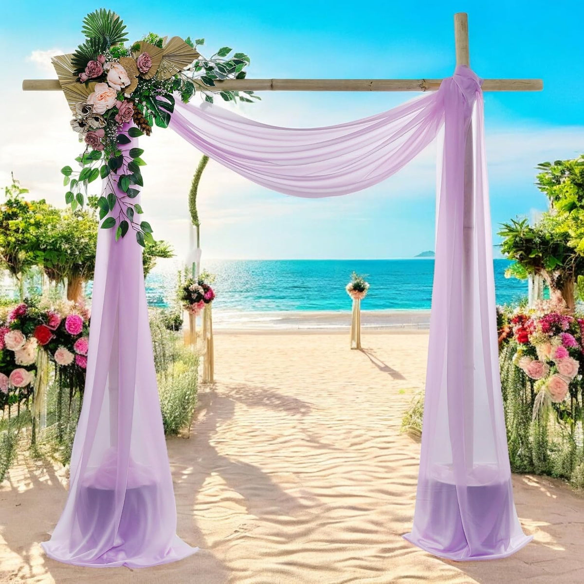 MDS Halloween Chiffon Draping Fabric - 1 Panel, 30" Wide x 75ft Long - Sheer Spooky Arbor & Canopy
