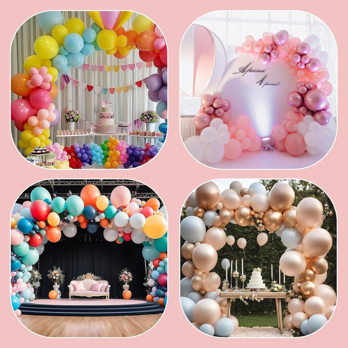Xindojuz 50 PCS Balloon Clips for Balloon Arch, Plastic Balloon Arch Clips Balloons Connectors Clip