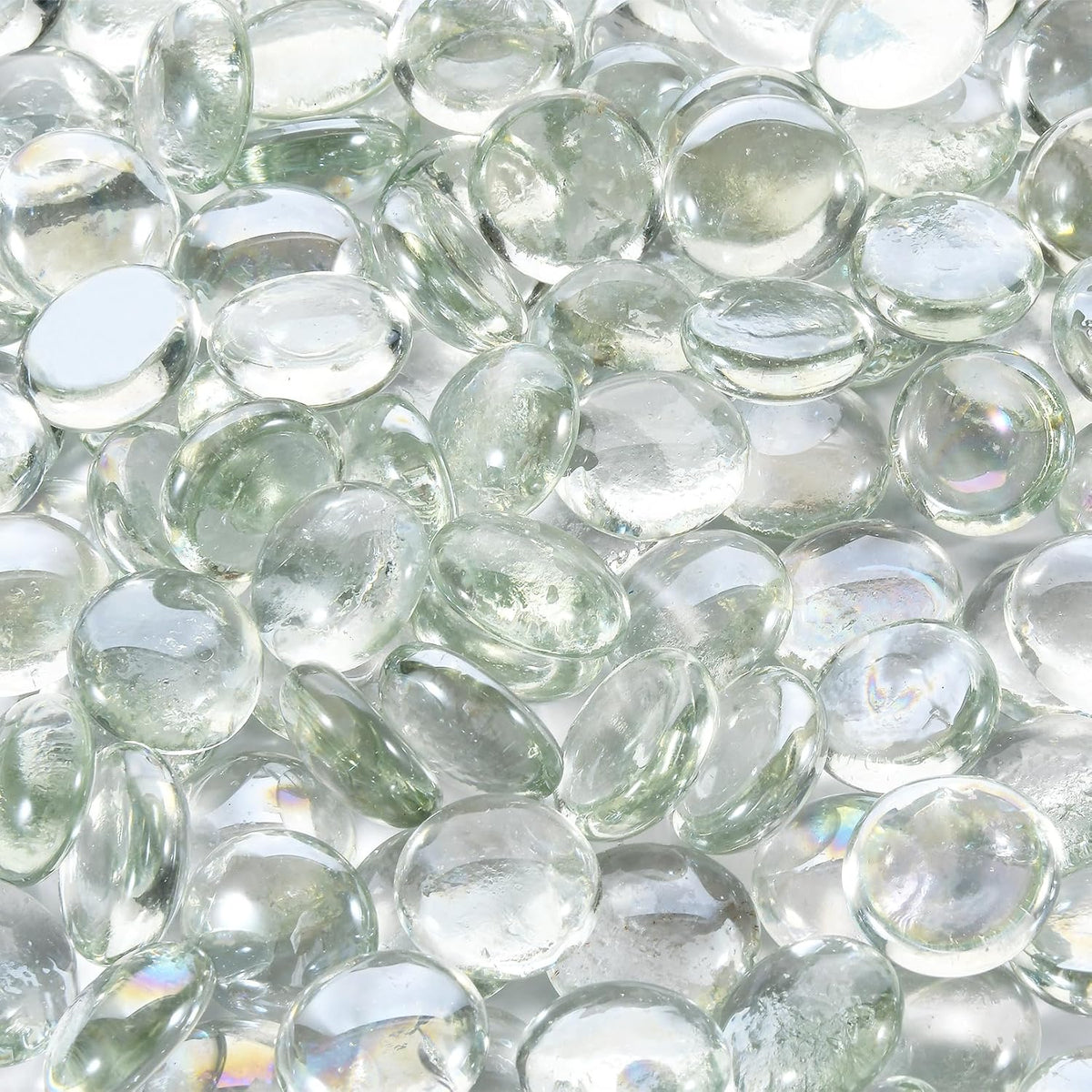 20 Pounds Firepit Glass, 3/4 Inch Glass Beads, Rocks for Fire Pit Table, Fireplace and Fire Bowl