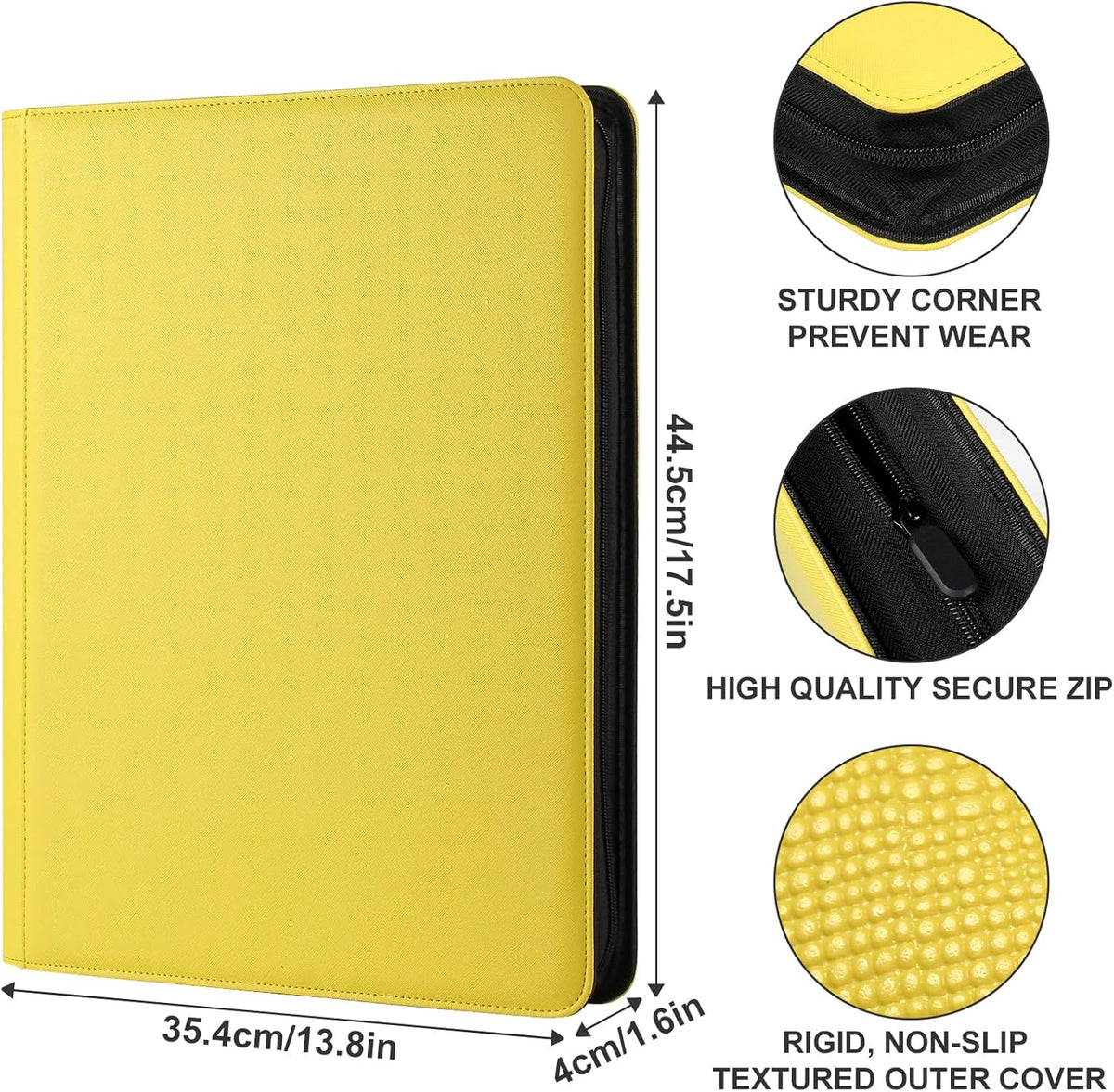 GEAoffice Premium 1000 Trading Card Binder, Large Side Loading 16 Pocket Card Collection Binder
