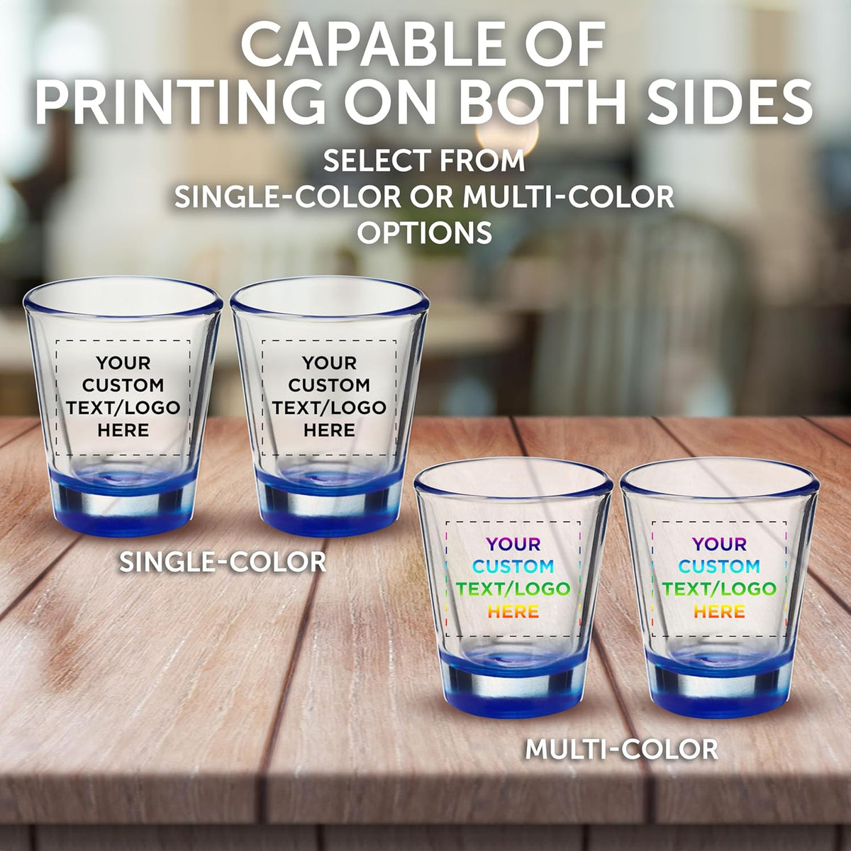 Custom Shot Glasses 1.75 oz. Set of 100, Personalized Bulk Pack - Great for Wedding Favors