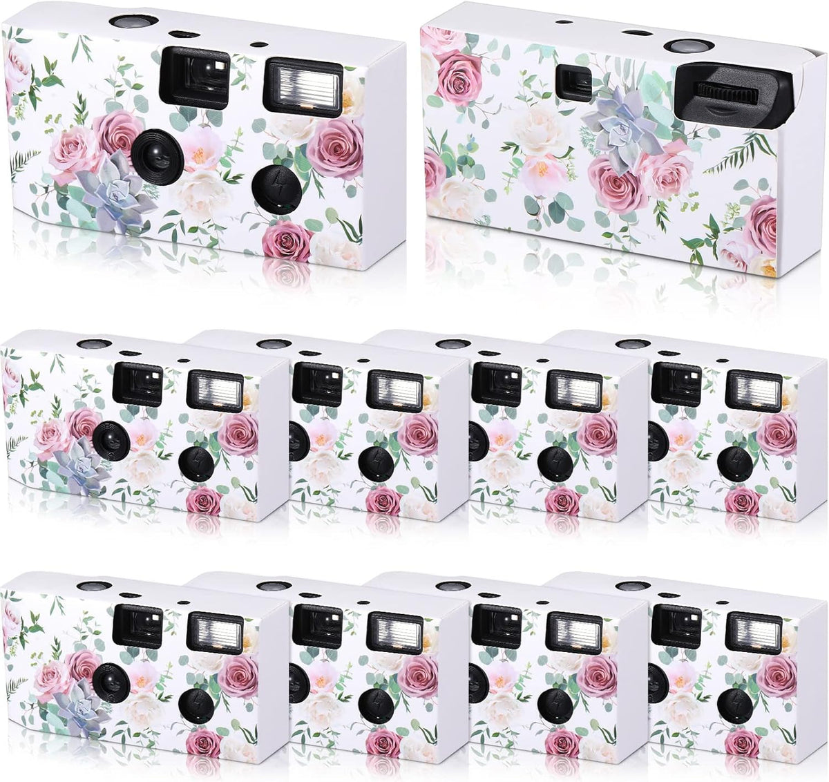 10 Pack Disposable Camera for Wedding Bulk, 34mm Single Use Camera Bulk with Flash for Gathering