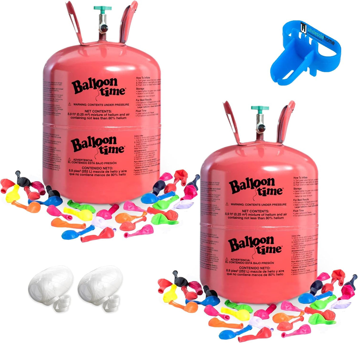 Helium Tank for Balloons At Home, 14.9 Cu Ft Helium Balloon Pump Kit with 50 Assorted Latex