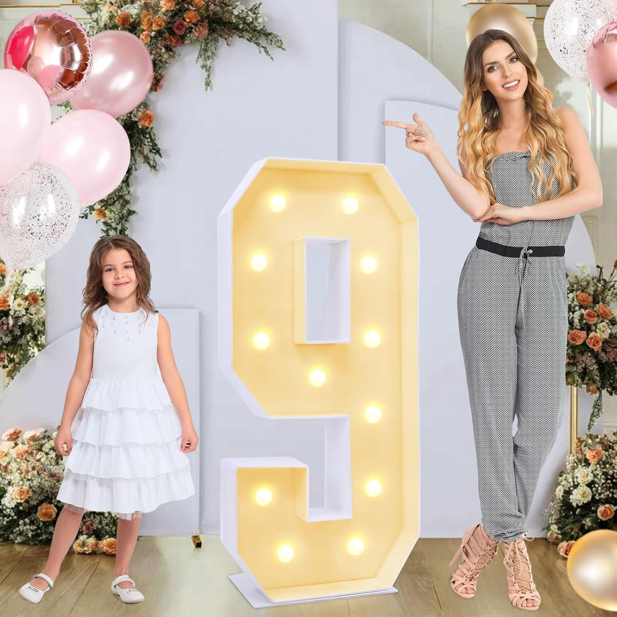 4ft Marquee for Numbers, Multifunctional Marquee for Numbers 4 Feet Tall, Mosaic Numbers for