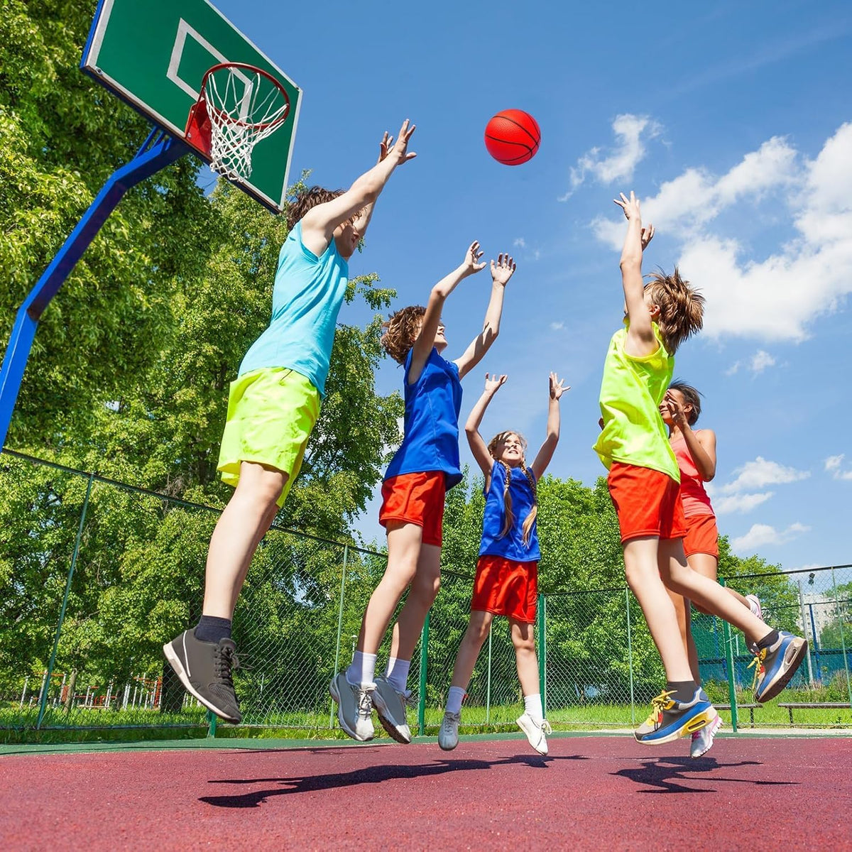 30Pcs 7" Mini Basketballs Balls Bulk, PVC Small Basketball for Over The Door Basketball Hoop Games