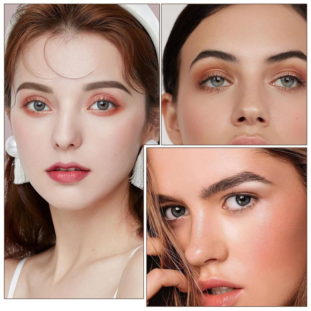 3 Colors Eyebrow Makeup Kit, Professional Brow Contour Palette, Waterproof Long-lasting Eyebrow