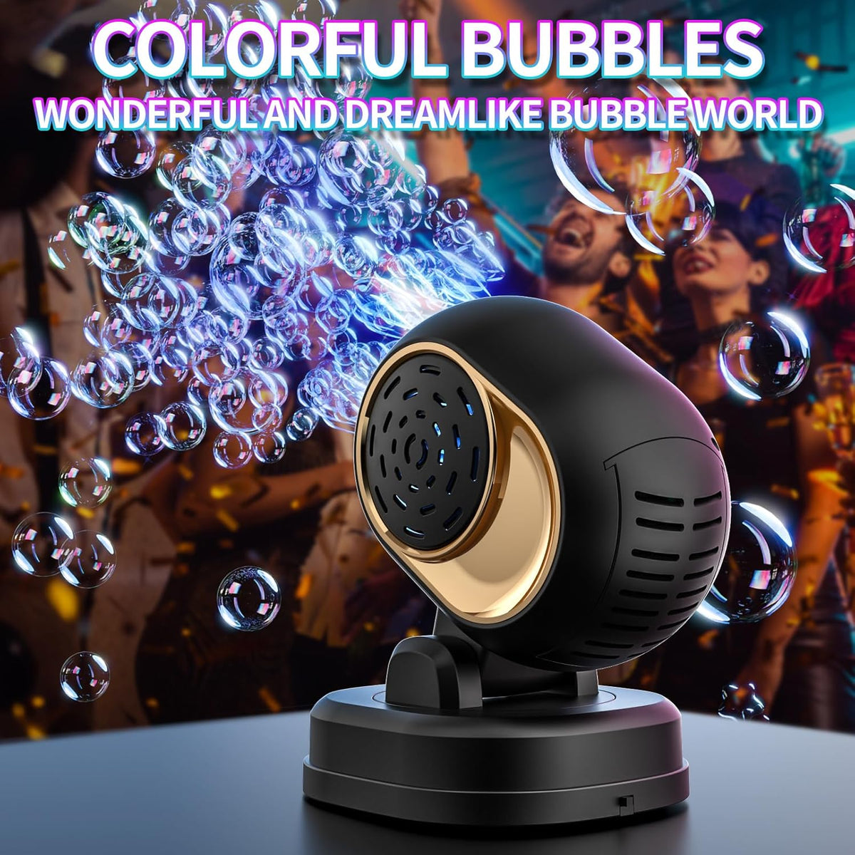 BOMOCO Bubble Machine Battery Operated Durable Bubble Blower Machine Automatic Bubble Machines for