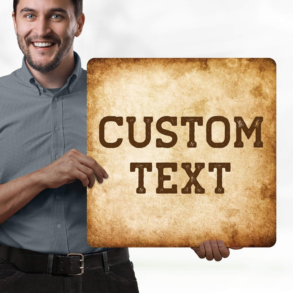 Custom Sign, Custom Street Sign, 11 Font Colors, 13 Font Styles, 4 Hole Options, 22 Sizes, 18x18