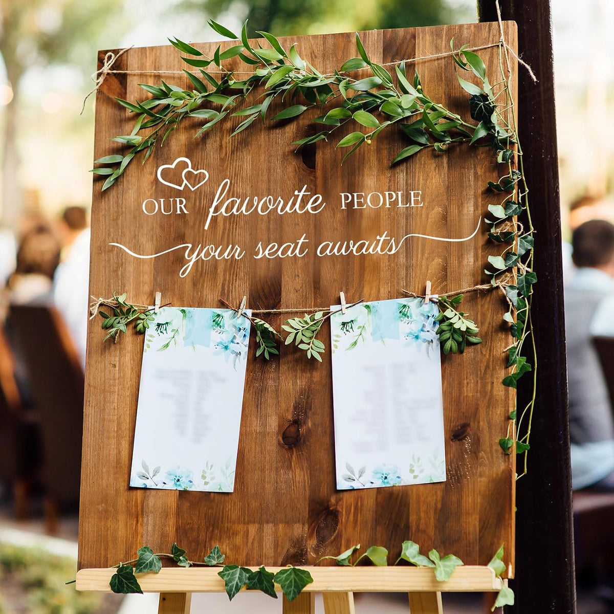 3 Pcs Wedding Seating Chart Decal Stickers DIY Our Favorite People Your Seat Awaits Vinyl Decal