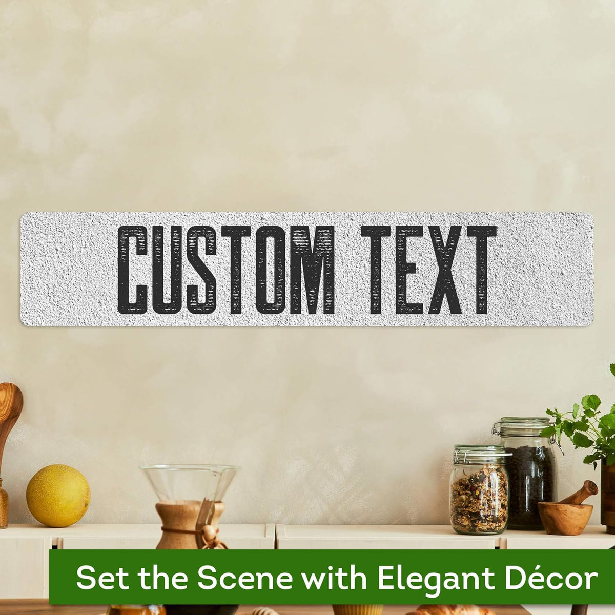Custom Sign, Custom Street Sign, 11 Font Colors, 13 Font Styles, 4 Hole Options, 22 Sizes, 6x30