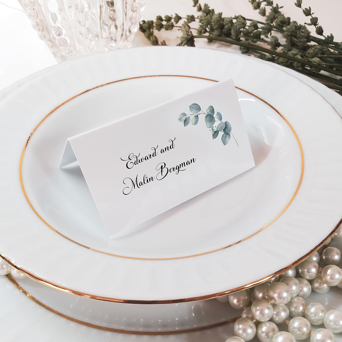 CLEVER SIGNS Place Cards for Wedding or Party, Seating Place Cards for Tables, Scored for Easy