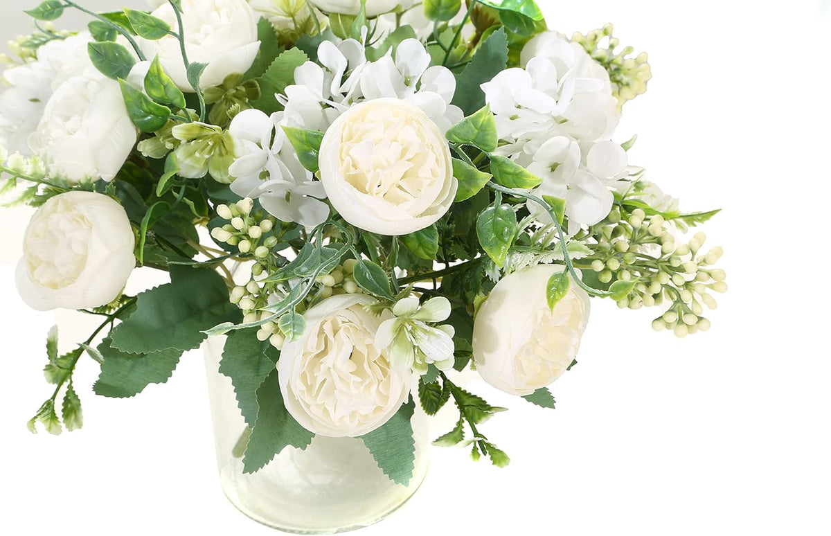 Artificial Flowers Fake Peony Silk Mini Plastic Bridal Flowers for DIY Wedding Bouquets Home