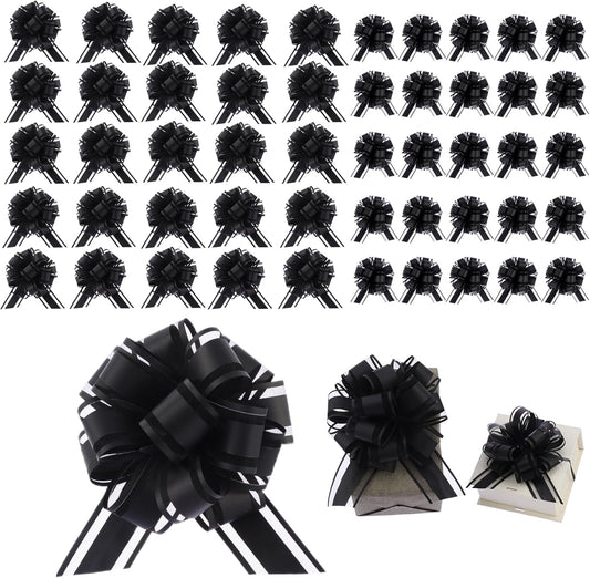 40 Pieces 6 Inches and 3 Inches Pull Bow Wrapping Pull Bow Ribbon Pull Bows for Wedding