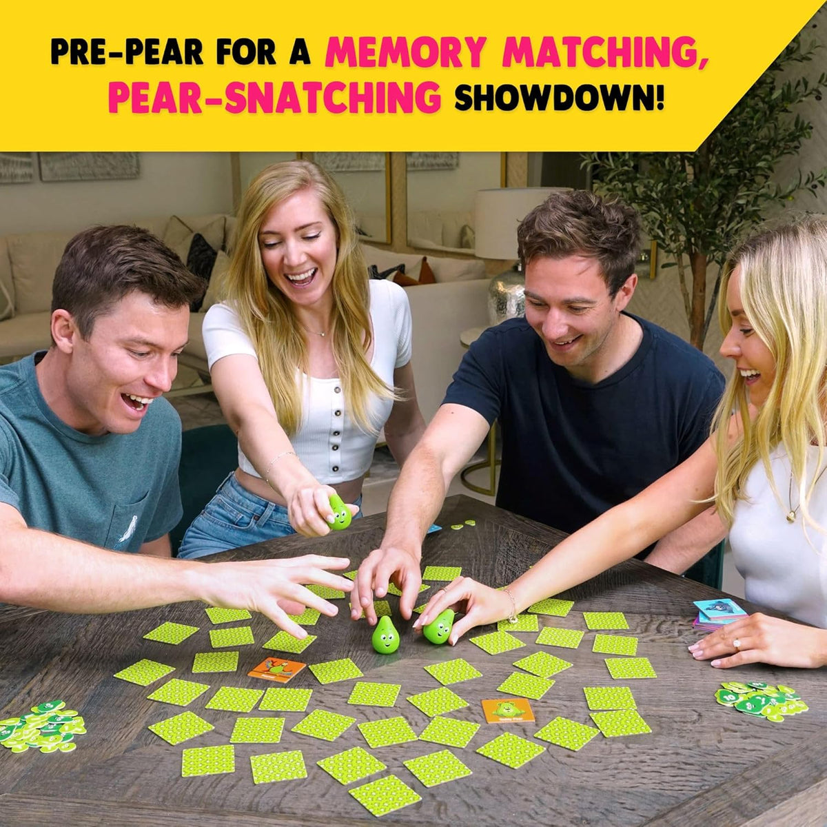 Snatching Pears! – The Hilarious Memory-Matching, Pear-Snatching Party Game | Family Board Game for