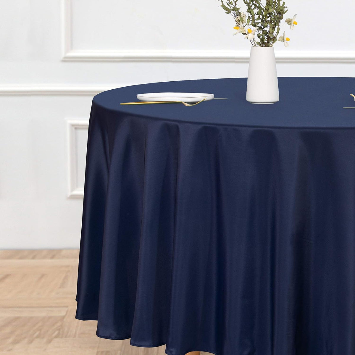 sancua Round Tablecloth - 108 Inch - Water Resistant Spill Proof Washable Polyester Table Cloth