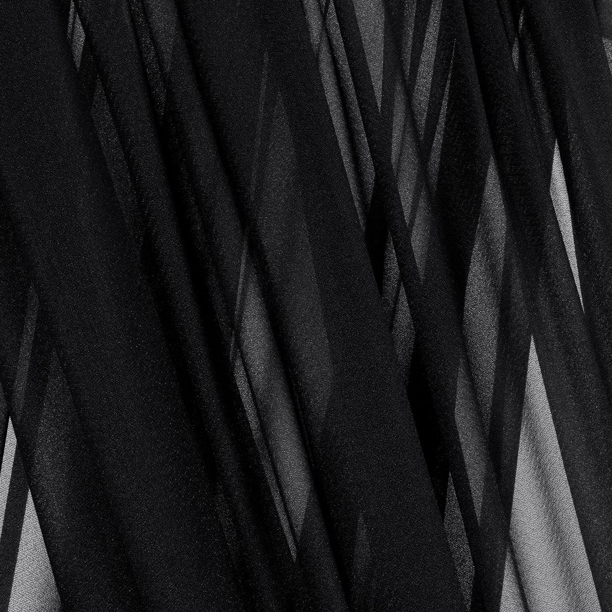 Black Fall Halloween Sheer Elegant Arch Draping Fabric 2 Panels Outdoor 29" × 20Ft Sheer Chiffon