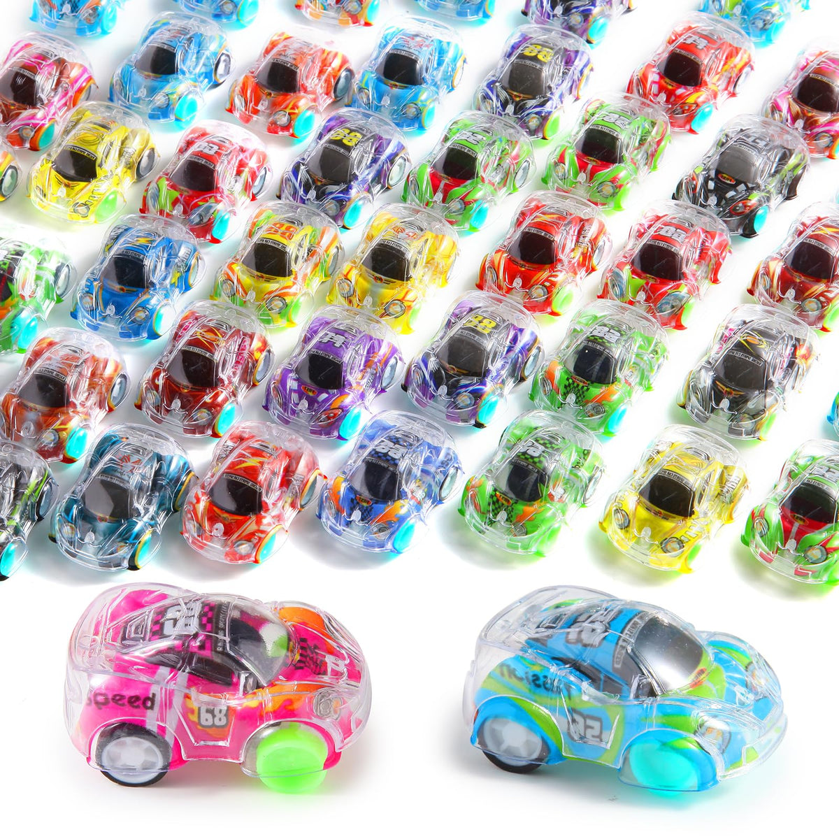 Benzem 50 Pcs Mini Pull Back Cars Set, Pull Back Racing Vehicles for Kids Toddlers, Bulk Toys Party