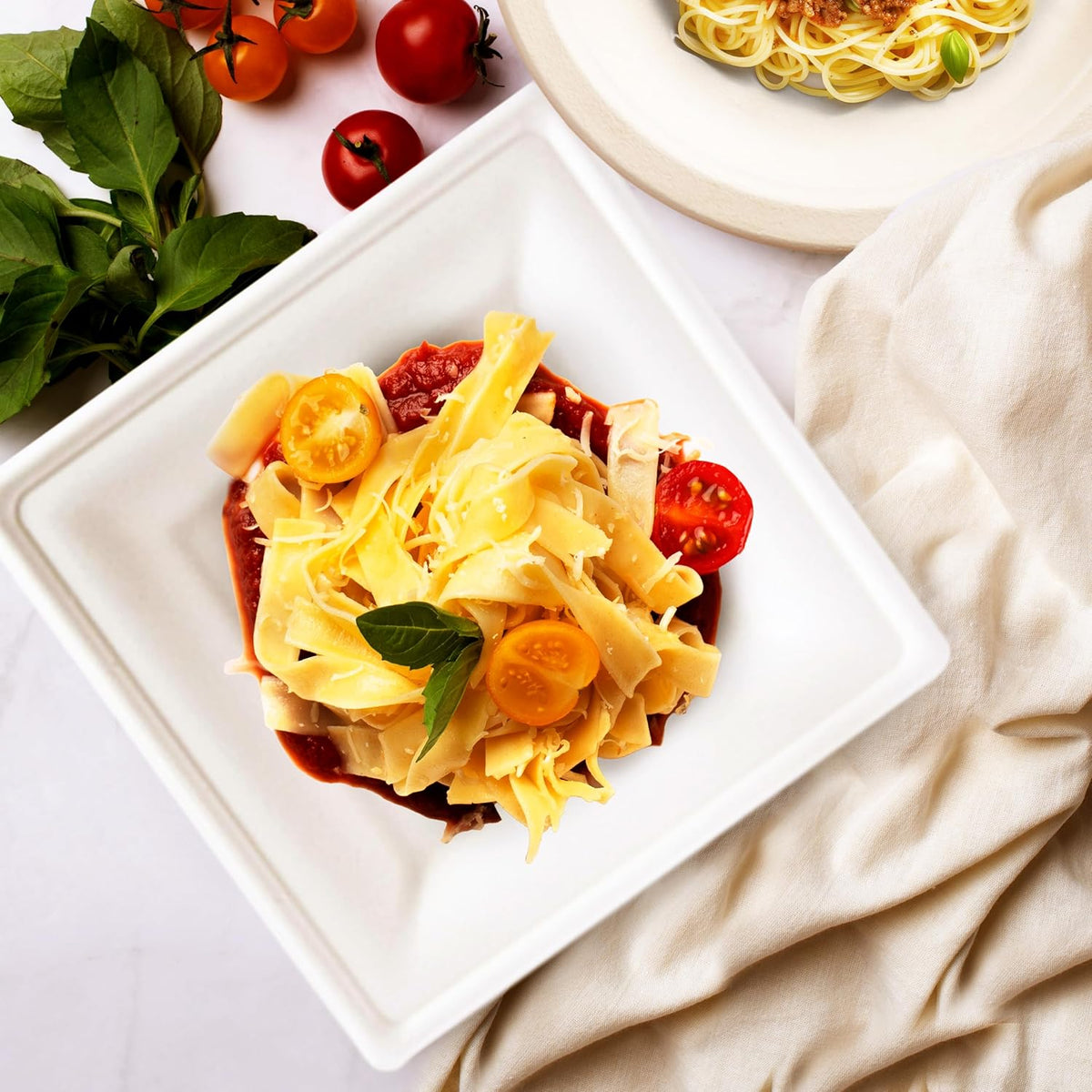 ECO SOUL Compostable Paper Plates 6 Inch (100 Count) Heavy Duty Disposable Dessert Plates
