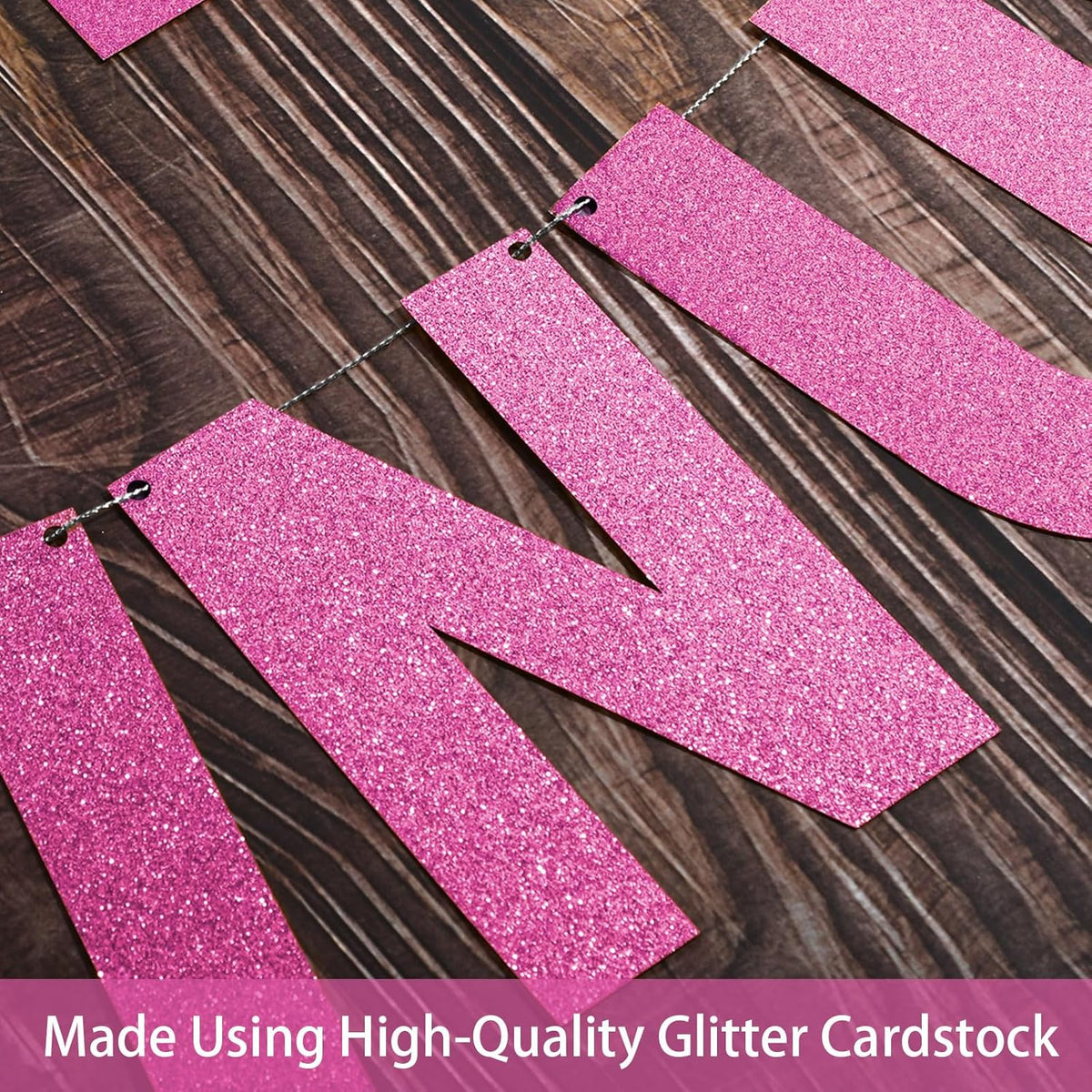 TaoBary 112 Pcs DIY Letter Custom Banner Glitter Customizable Banner Kit Including 107 Letters and