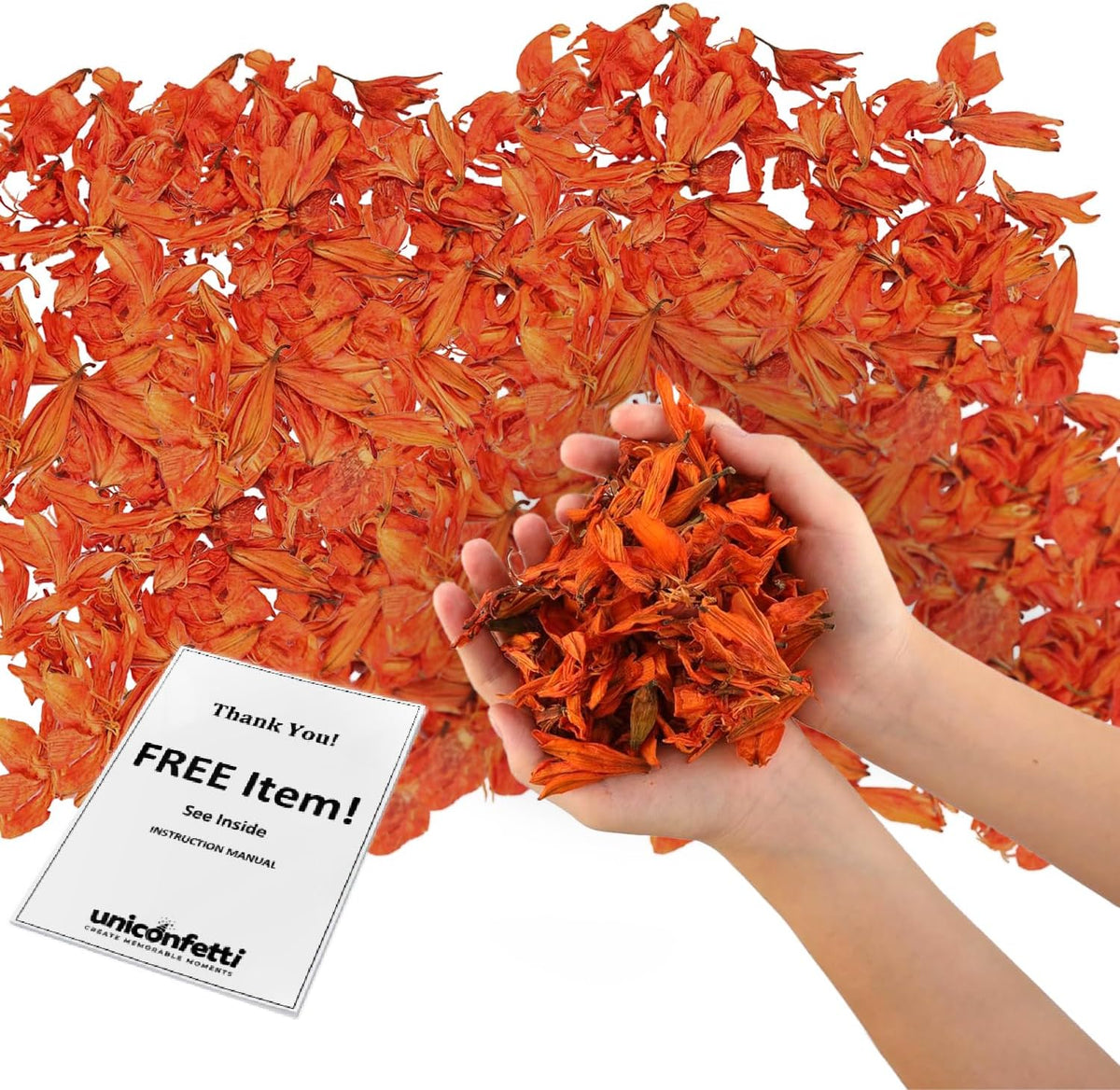 Dried Flower Yellow Lily Biodegradable Confetti - Real Flower Petals for Weddings, Flower Girl