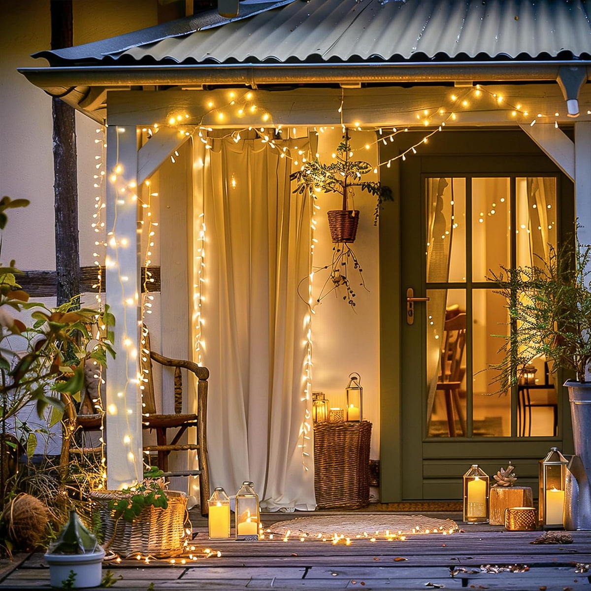 JMEXSUSS 230ft 720 LED Warm White Christmas String Lights Outdoor, Plug-in Outdoor String Lights