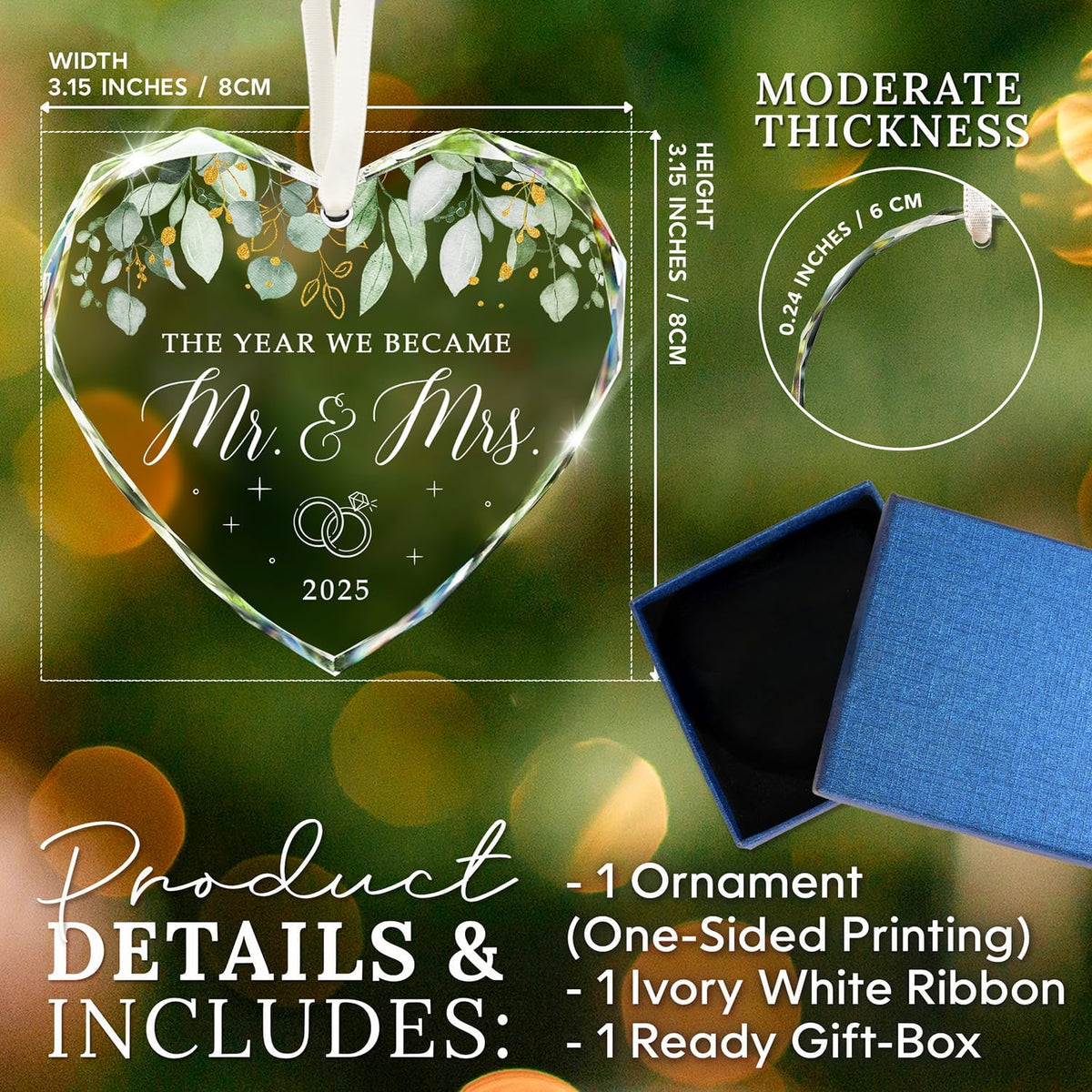 HEXMOZ Wedding Gifts for Couples 2025 - Mr and Mrs Gifts - Bridal Shower Gift, Wedding Ideas for