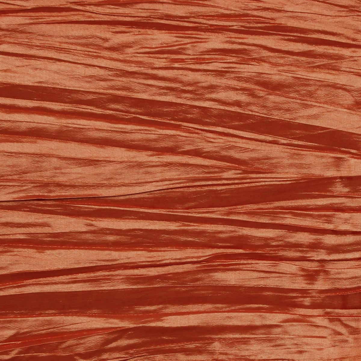 YOUR CHAIR COVERS - 90 x 156 inch Rectangular Crinkle Taffeta Tablecloth - Terracotta, Rectangle