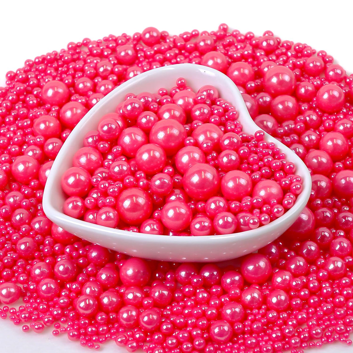 Edible Pink Sugar Pearl Sprinkles, Pearl Sugar Sprinkles, Cake Decorations, Cupcake Toppers, Ice