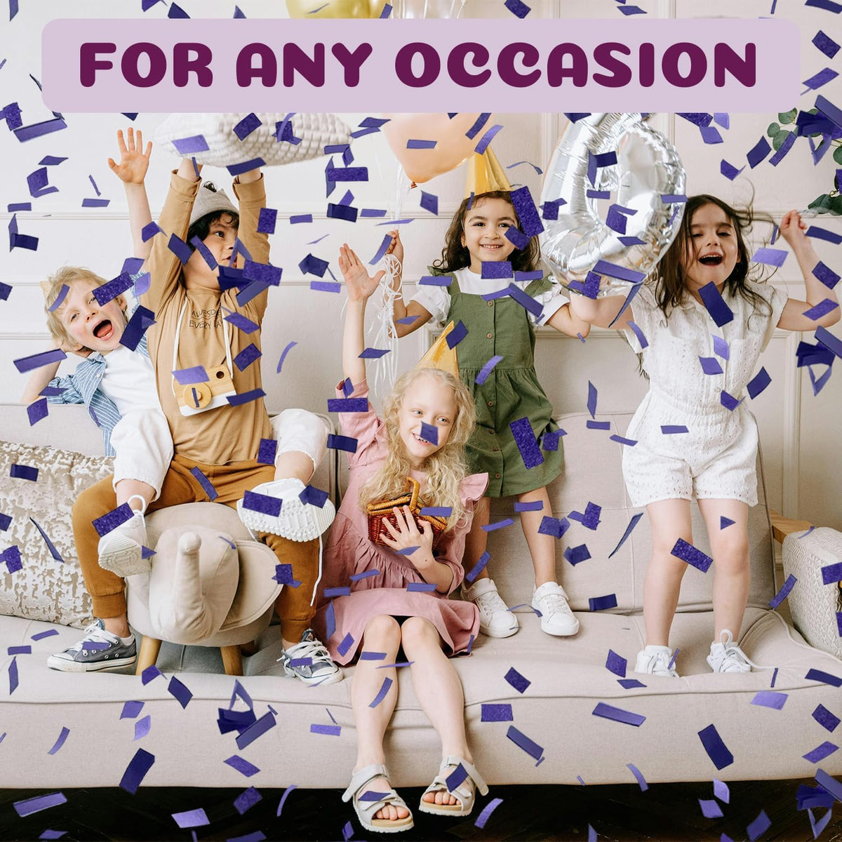 Confetti Poppers Purple Confetti Cannon 12 Pack Party Poppers Biodegradable12 inch Wedding Party
