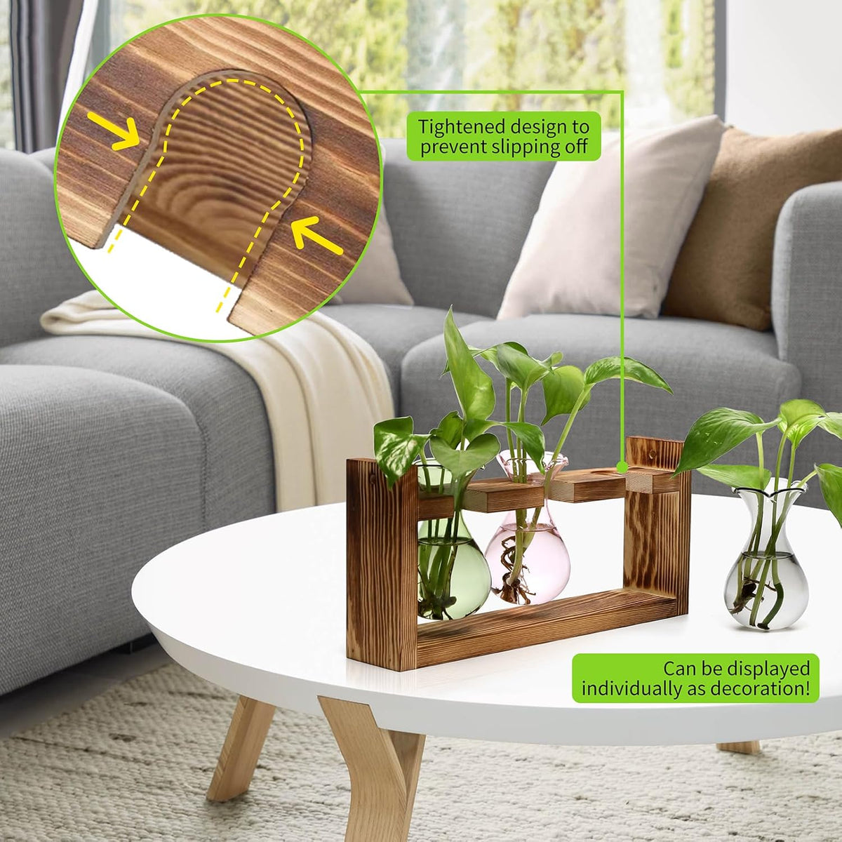 Plant Propagation Station Plant Terrarium Unique Birthday Gifts for Women Home Office Decor Planter