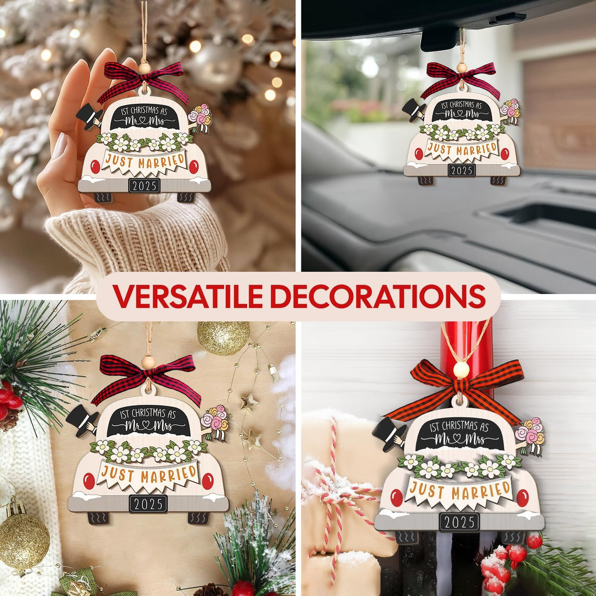 NewEleven Mr and Mrs Gifts - Wedding Gifts for Couples 2025, Just Married, Newlywed Keepsake
