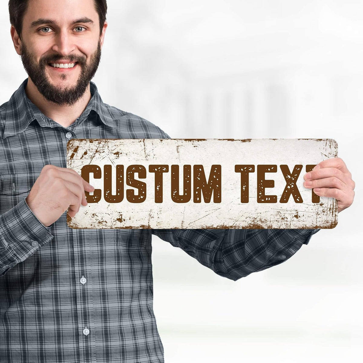 Custom Sign, Custom Street Sign, 11 Font Colors, 13 Font Styles, 4 Hole Options, 22 Sizes, 6x18