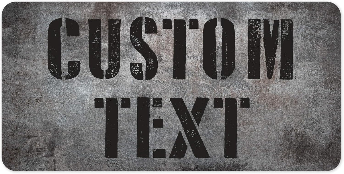 Custom Sign, Custom Street Sign, 11 Font Colors, 13 Font Styles, 4 Hole Options, 22 Sizes, 9x18