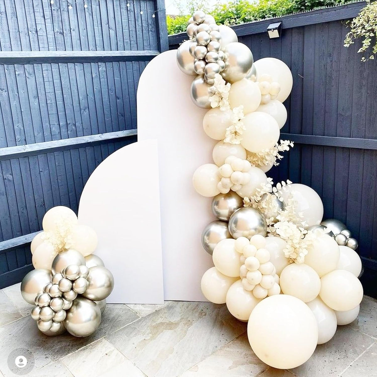 90pack White Sand Balloons Different Size 18/12/10/5 Inch Sand White Balloon Garland Arch Kit for