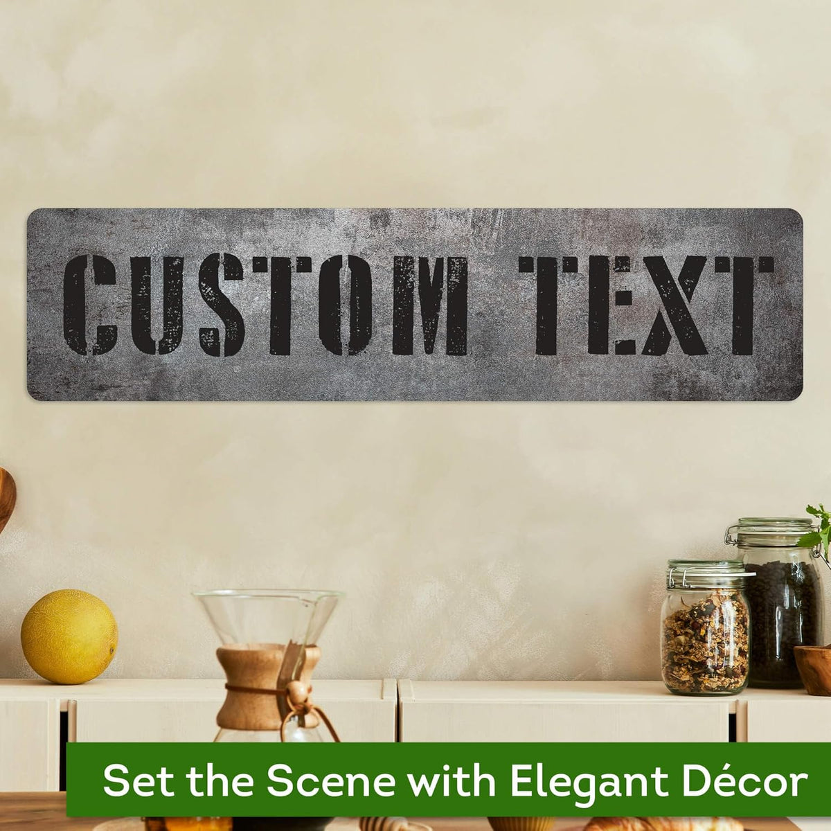 Custom Sign, Custom Street Sign, 11 Font Colors, 13 Font Styles, 4 Hole Options, 22 Sizes, 6x24