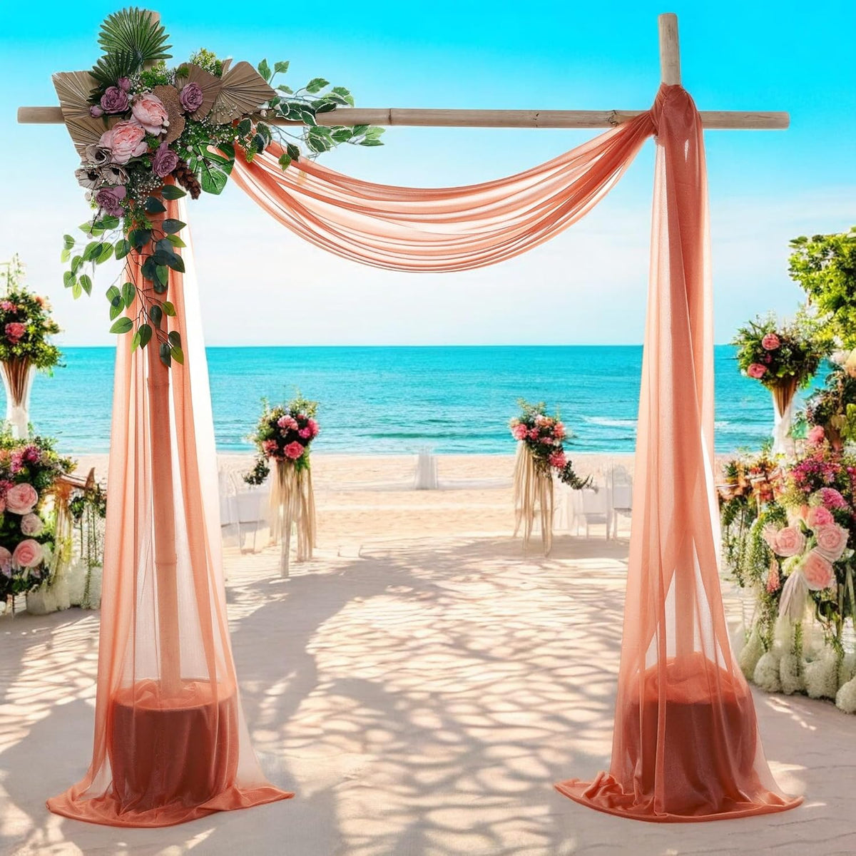 MDS Halloween Chiffon Draping Fabric - 1 Panel, 30" Wide x 30ft Long - Sheer Spooky Arbor & Canopy