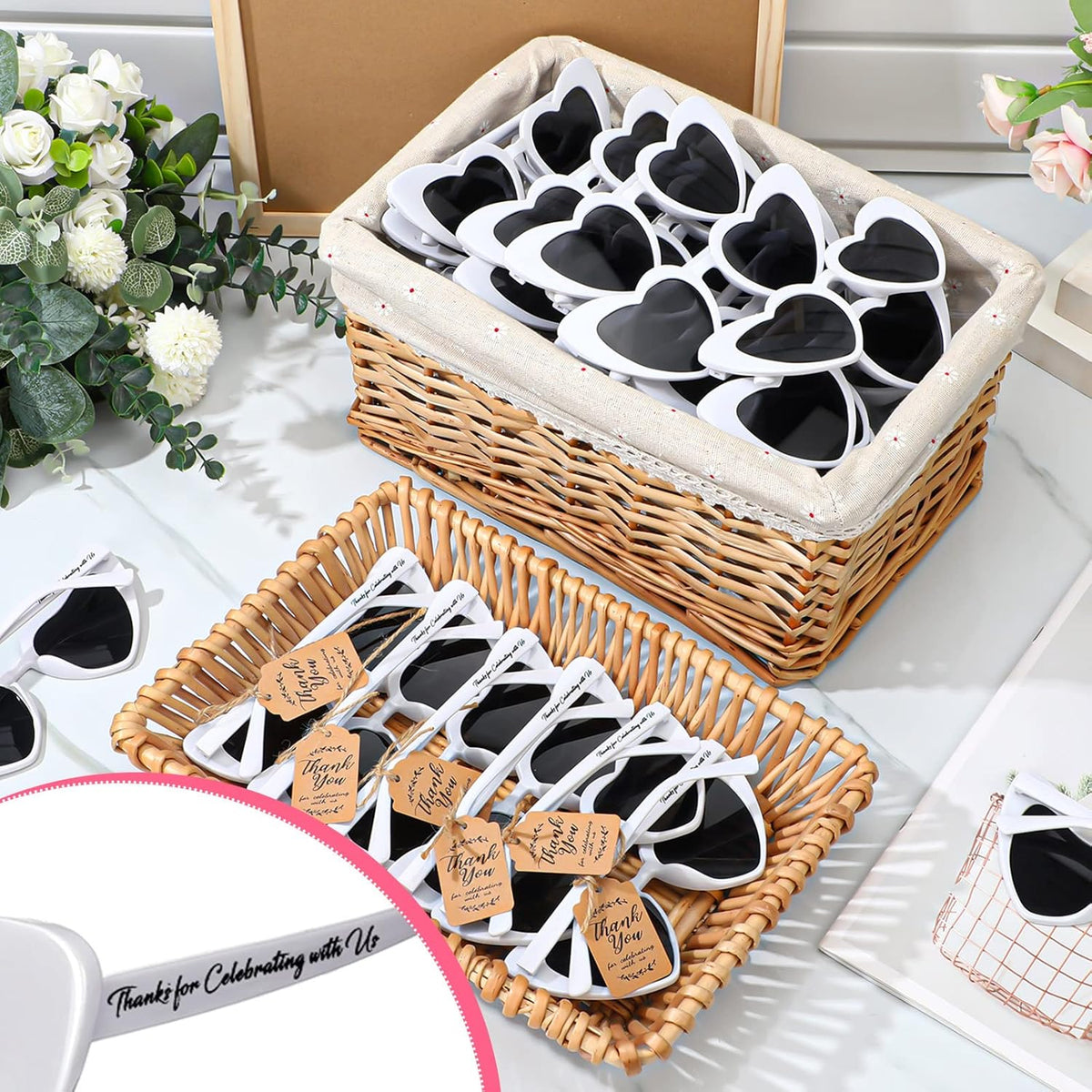 Vabean Wedding Heart Sunglasses Bulk Wedding Gifts Bachelorette Bridal Party Favors for Guests