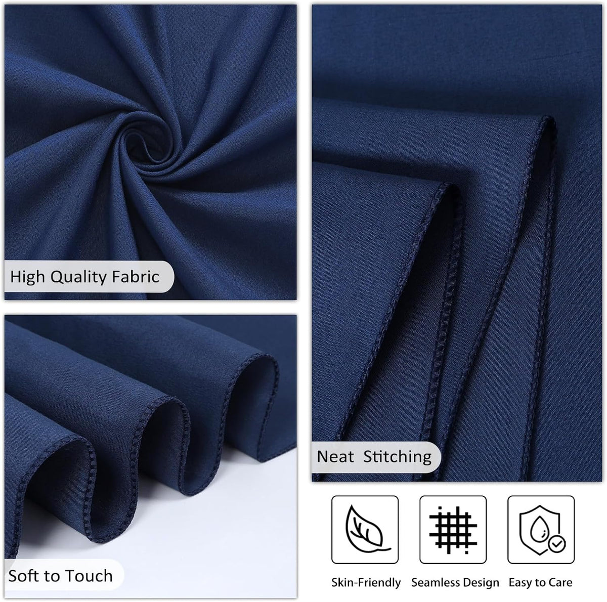 8 Pack Navy Blue Tablecloth 60 x 102 Inch Rectangular Tablecloths for 6 Foot Rectangle Tables