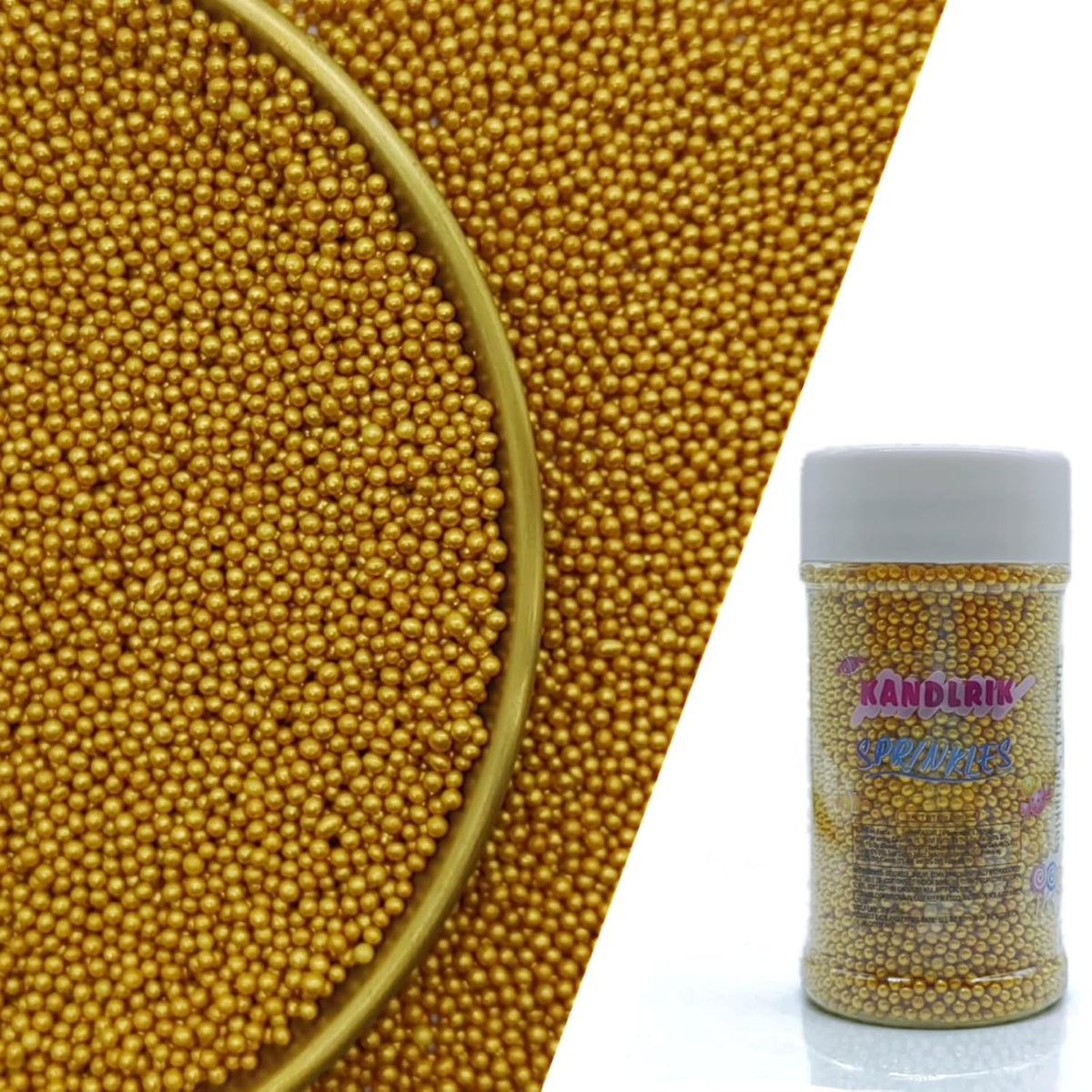 Edible Gold Sprinkles Candy 2mm Mini Pearls Cake Decorations Cupcake Toppers Cookie Decorating