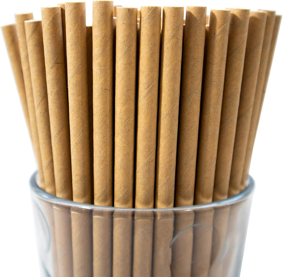 Pack of 150 Natural Kraft Biodegradable 4-Ply Paper Drinking Straws (Compostable, Non-toxic