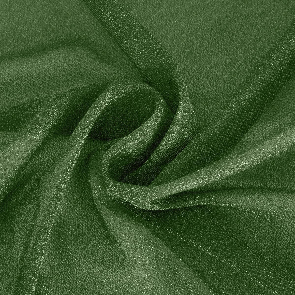 Olive Green Fall Elegant Arch Draping Fabric 2 Panels Outdoor 29" × 20Ft Sheer Chiffon Curtain