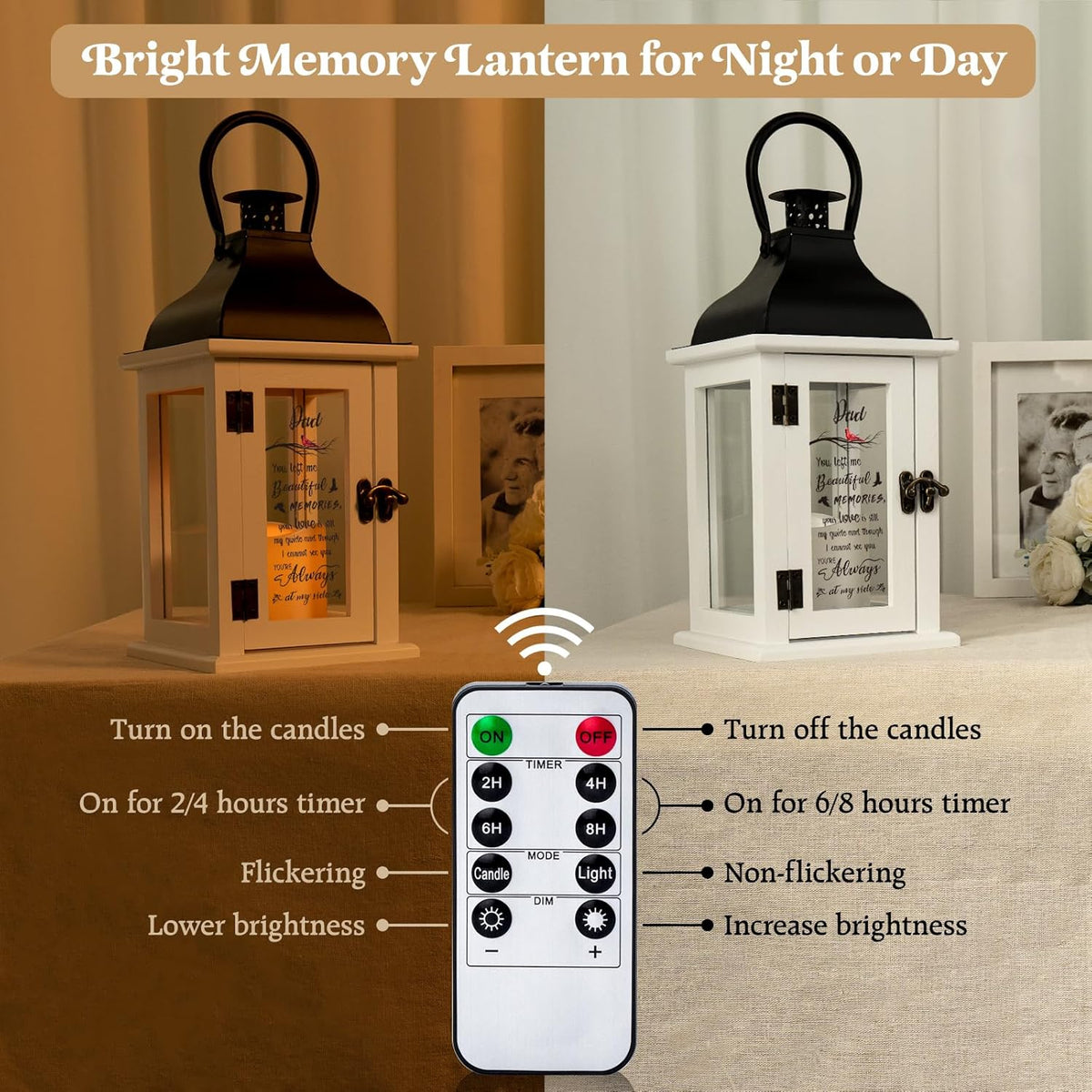 Memorial Lantern - Bereavement Sympathy Gifts for Loss of Loved One Memorial Gifts for Loss of
