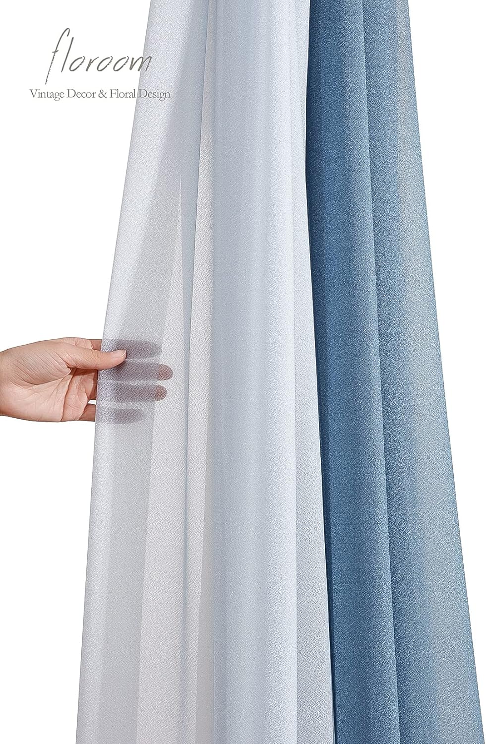 Floroom Wedding Arch Draping Fabric 3 Panels 20Ft Chiffon Fabric Drapes Arbor Drapery Wedding