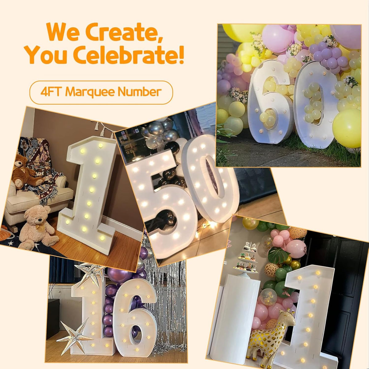 Marquee Numbers 4 Feet Tall Large Light Up Numbers 2nd 12th 21st Two Fast Birthday Decorations Girl