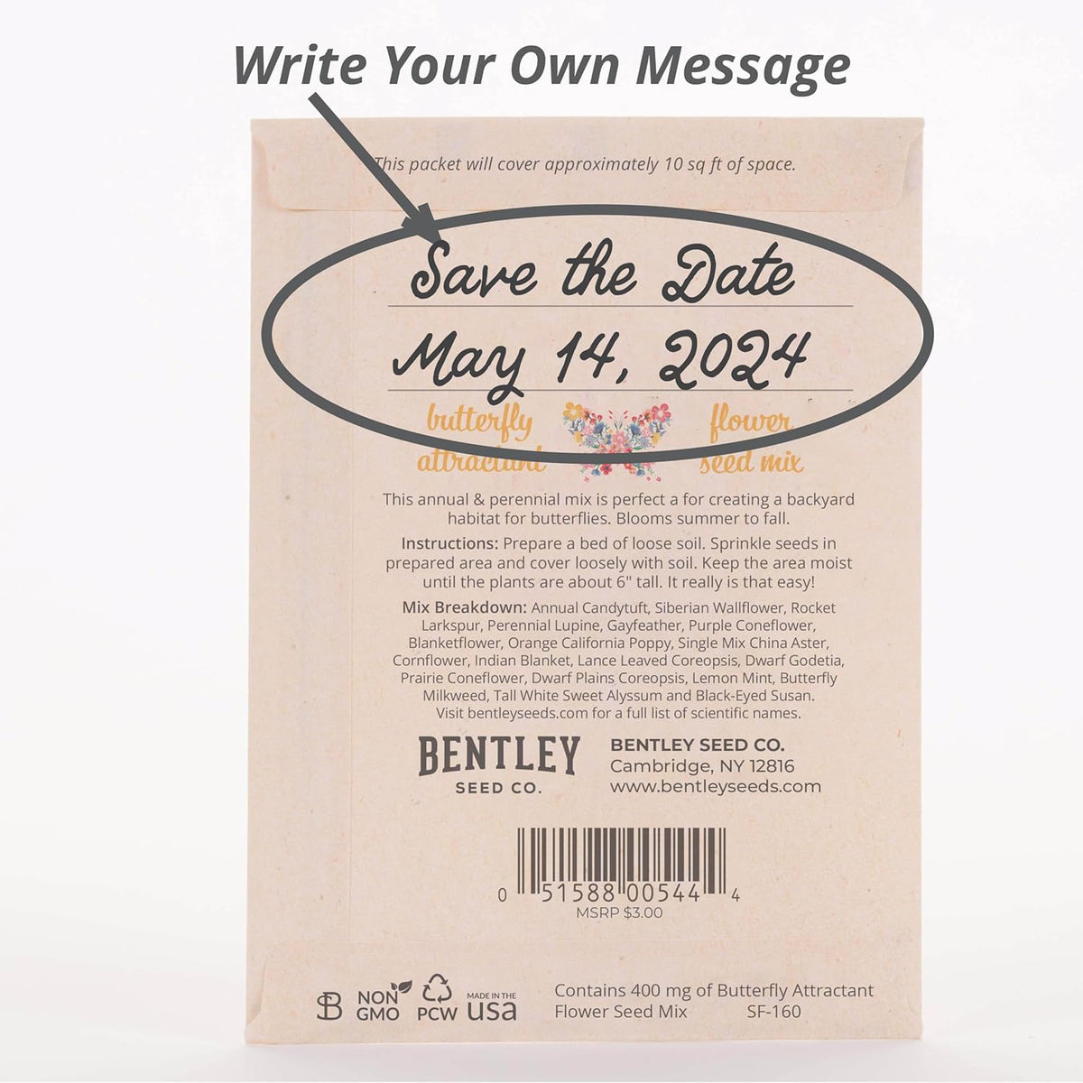 Make Your Heart Flutter 25 Bird and Butterfly Wildflower Seed Packets for Planting, A Beautiful