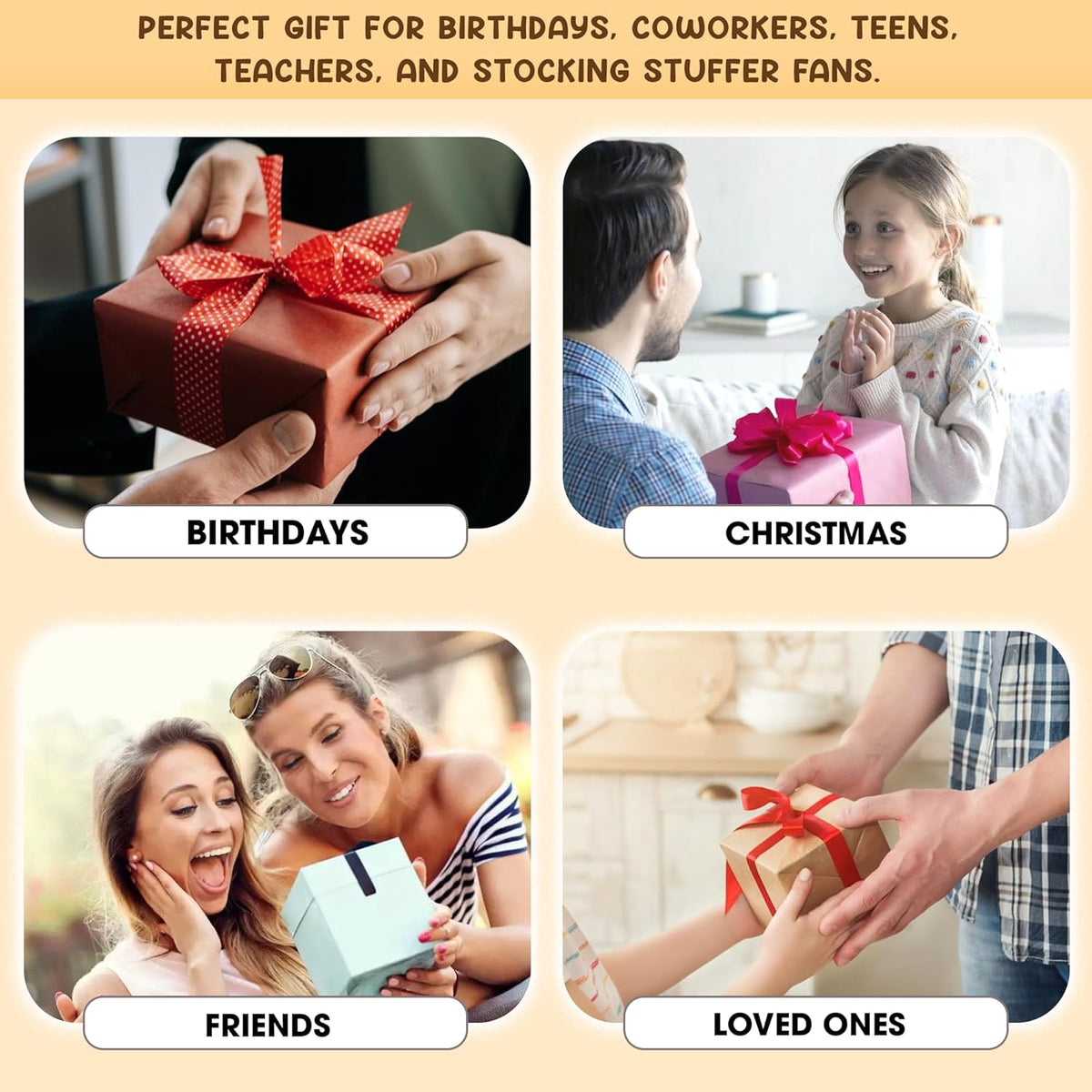 Positive Stocking Jar – 60 Funny Emotional Support Jar- Christmas Gifts for Teens, Women, Men